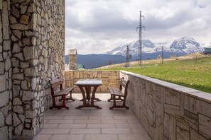 Furnished terrace with amazing view of our most beautiful mountain Durmitor
