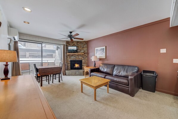 Living Room with Murphy Bed Folded Up