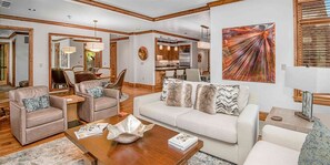 Expansive living room and entertainment area