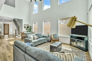 The home’s open layout and tasteful decor create a serene environment where you can truly relax and feel at home.