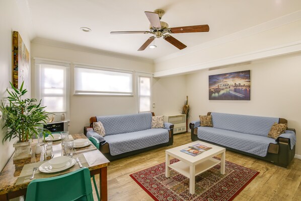 Long Beach Vacation Rental | 2BR | 1BA | 800 Sq Ft | Stairs Required for Access