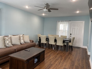 Living room and dining room 