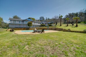 Backyard | 12 Acres of Private Land | Pool | Fire Pit | Pet Friendly w/ Fee