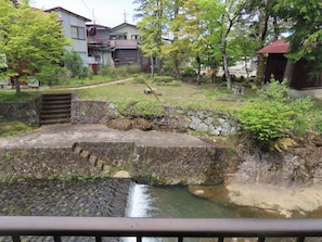 You can see the park from the first floor window.