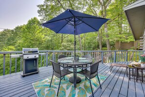 Furnished Deck | Outdoor Dining | Gas Grill | Yard w/ Fire Pit