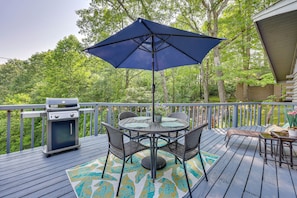 Furnished Deck | Outdoor Dining | Gas Grill | Yard w/ Fire Pit