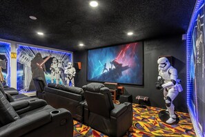 Your personal Red Carpet Star Wars surround sound theater experience awaits! The life size Storm Trooper is ready for his close up - starring you! 