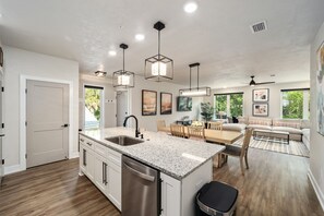 Spacious kitchen and dining