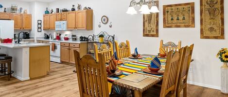 Kitchen and dining area