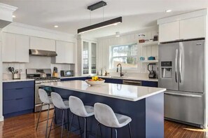 Main level kitchen and dining