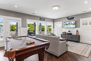 Game room with pool table