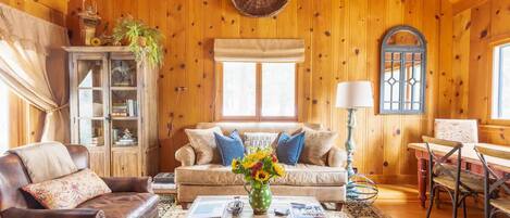 Living room and dining area