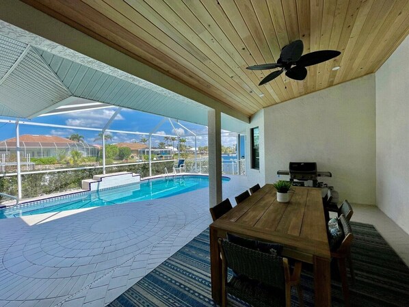 Pool and outdoor dining