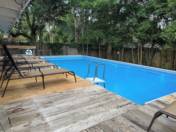 Beautiful blue pool