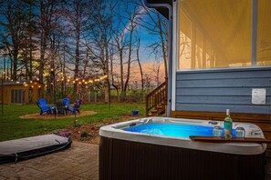 Feel the warmth embrace you as you relax under the stars.