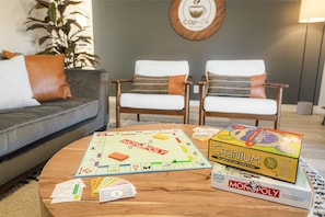 Create fun memories with a game night -- several board games provided