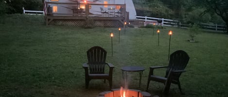 Creekside campfire