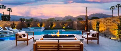 Sunset vibes and warm fireside moments