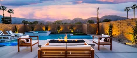 Sunset vibes and warm fireside moments