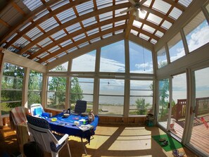 Sunroom, view of the lake.