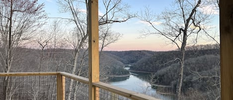 View from back porch in winter