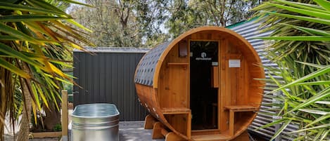 A sauna to give the home a point of difference
