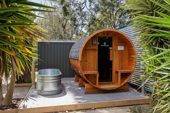 A sauna to give the home a point of difference