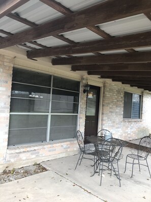 Covered patio.