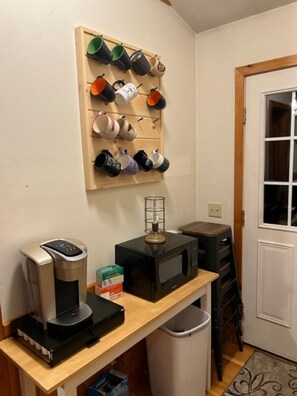 Coffee bar area. 