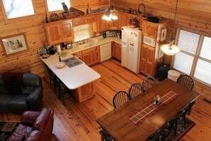 View of Grand room from lift.  Perfect for group photos.