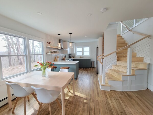 Open concept, newly renovated cottage drenched in natural light.