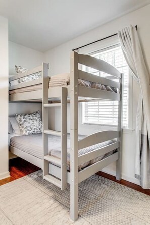 The bunk room off of the dining area.