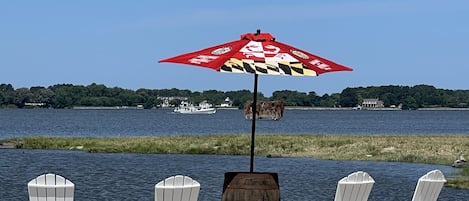 Beach area right on the Choptank River 