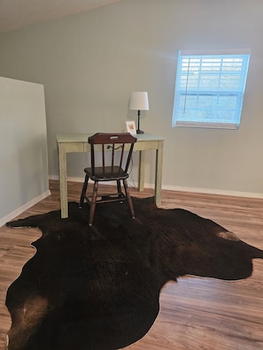 Workspace in the bedroom upstairs