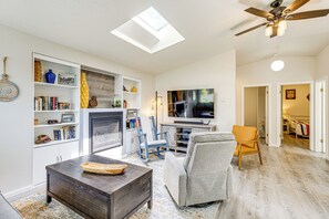 Living Room | Sleeper Sofa | Smart TV | Home Theater System | Gas Fireplace