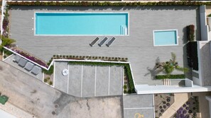 Aerial view of the swimming pool