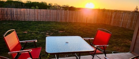 Sunset View in Backyard.