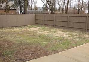 fully fenced in yard