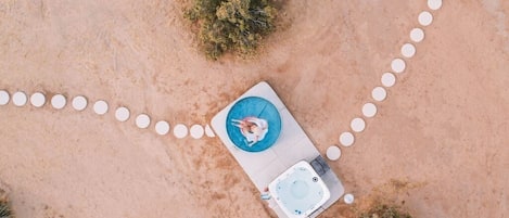 Alien View of Aurora Hot Tub and Cowboy Tub Pool