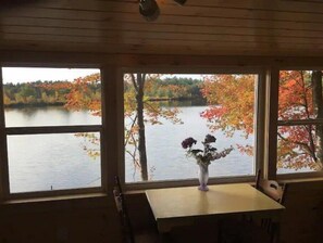 View of lake from kitchen