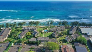 Aerial View of Islander on the Beach.