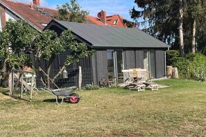 summer house from the field; East Side