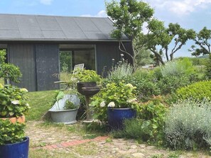 Summer house seen from the barnyard
