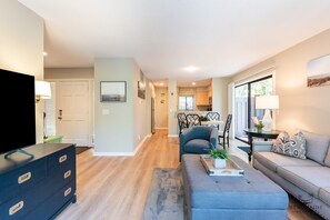 Living Room that leads into dining room & kitchen