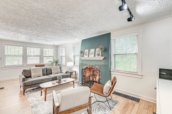 light-filled living room