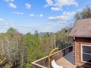 Top of the mountain view from the deck.