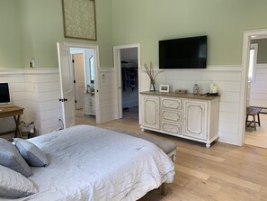 Large master suite (queen bed) with walk-in closet and plenty of drawers