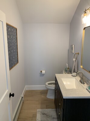 1/2 bathroom off kitchen 