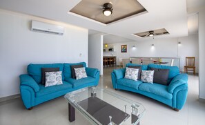 Living room with air conditioner