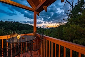 Kick Back Shack's deck with stunning views